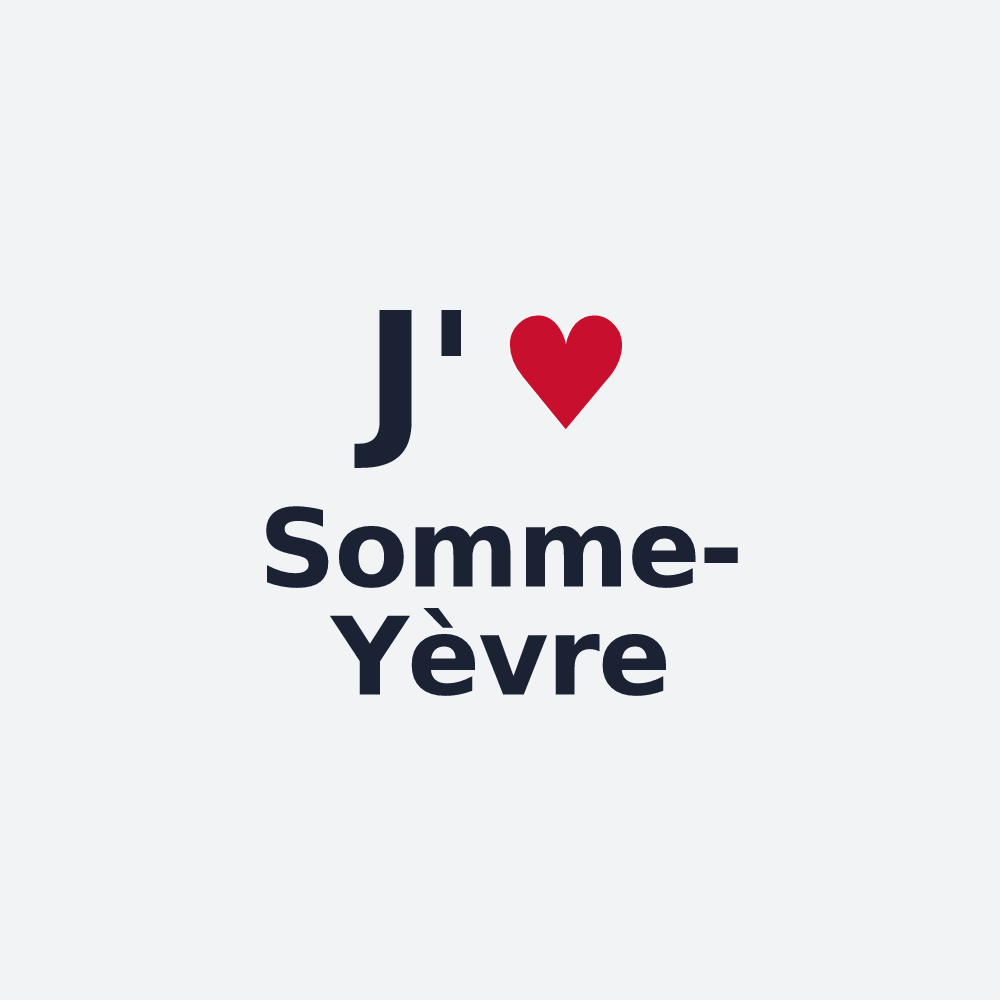 Poster personnalisé Somme-Yèvre — design J'aime Somme-Yèvre