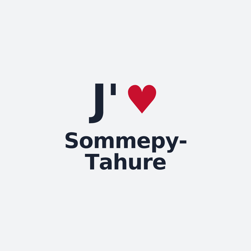 Poster personnalisé Sommepy-Tahure — design J'aime Sommepy-Tahure