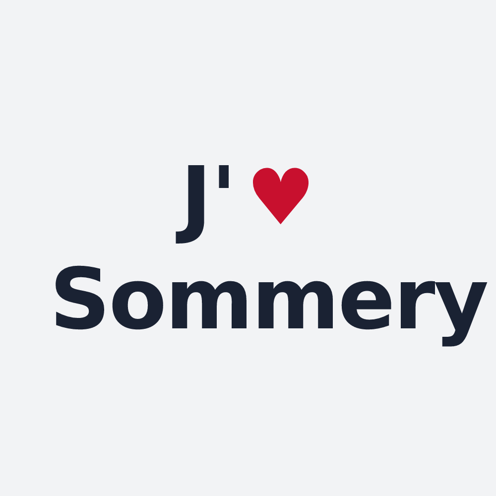 Poster personnalisé Sommery — design J'aime Sommery