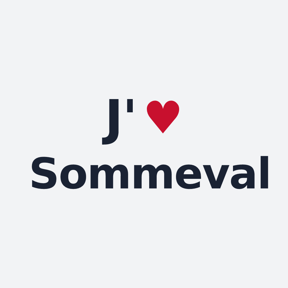 Poster personnalisé Sommeval — design J'aime Sommeval