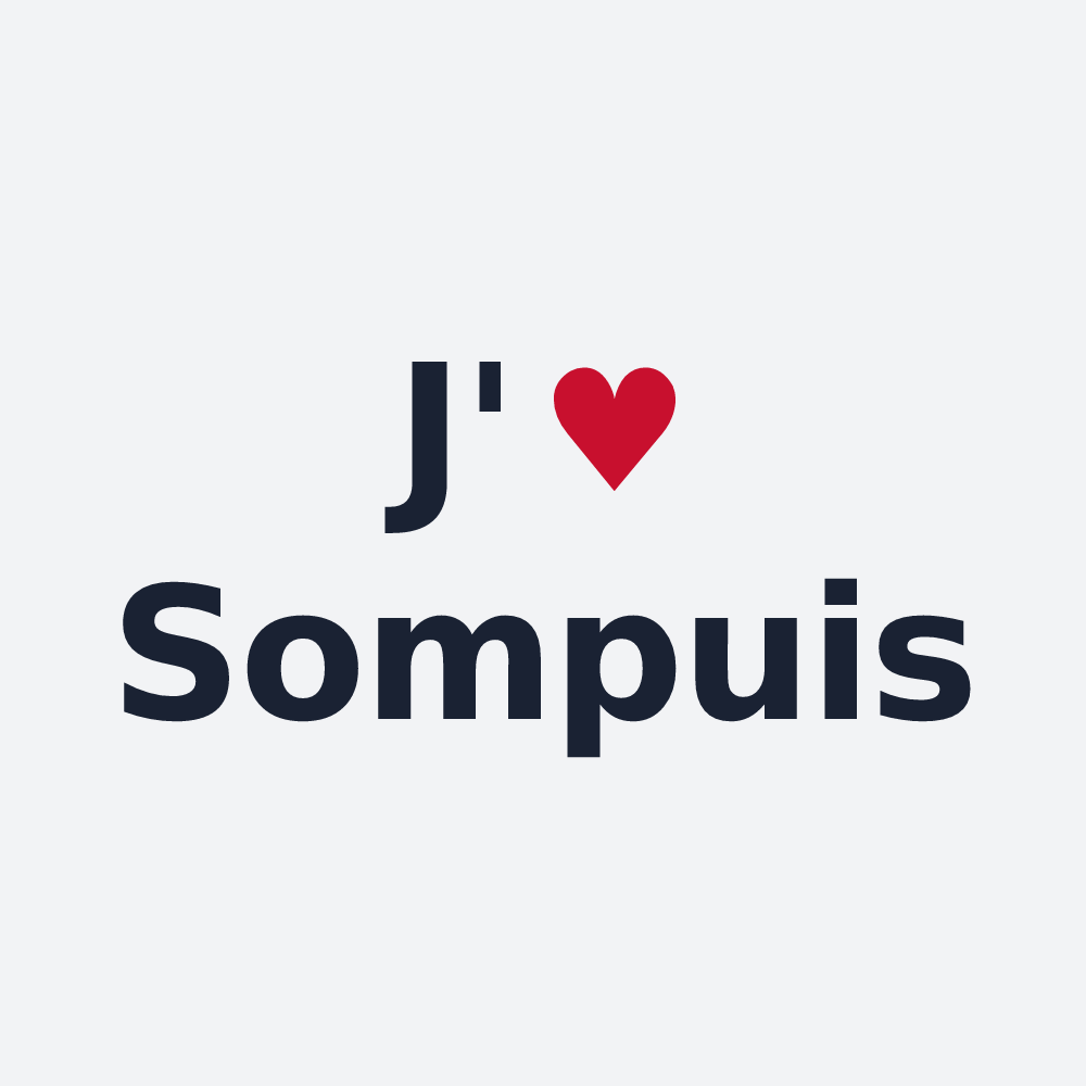 Poster personnalisé Sompuis — design J'aime Sompuis