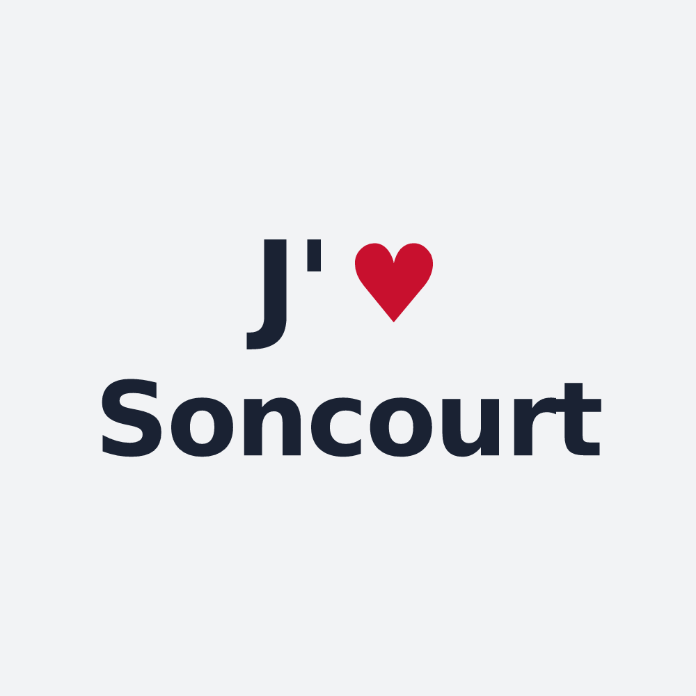 Poster personnalisé Soncourt — design « J'aime Soncourt » imprimé sur le poster