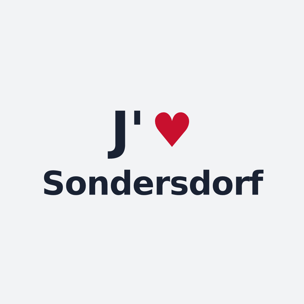 Poster personnalisé Sondersdorf — design J'aime Sondersdorf
