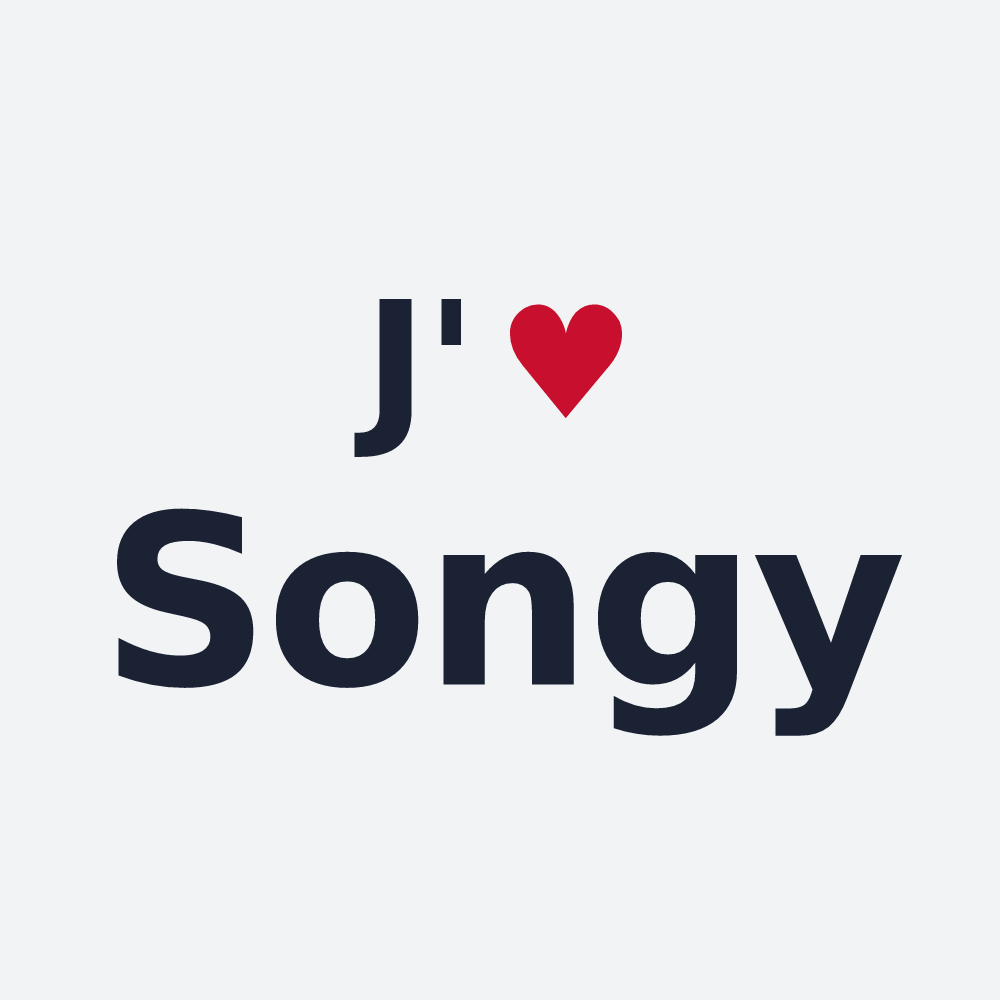 Poster personnalisé Songy — design J'aime Songy