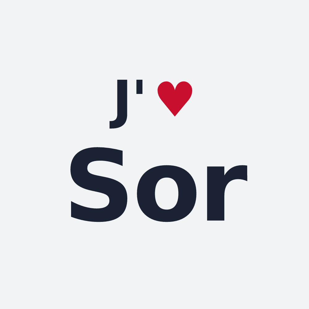 Poster personnalisé Sor — design J'aime Sor
