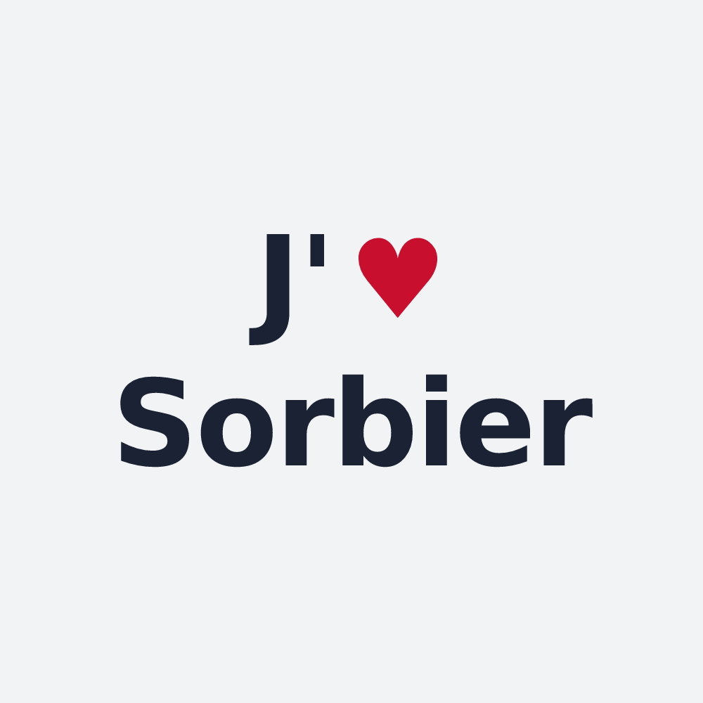 Poster personnalisé Sorbier — design J'aime Sorbier
