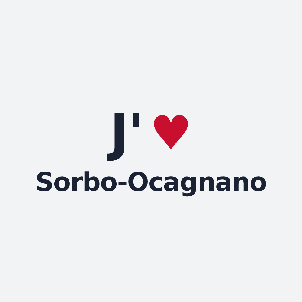 Poster personnalisé Sorbo-Ocagnano — design J'aime Sorbo-Ocagnano