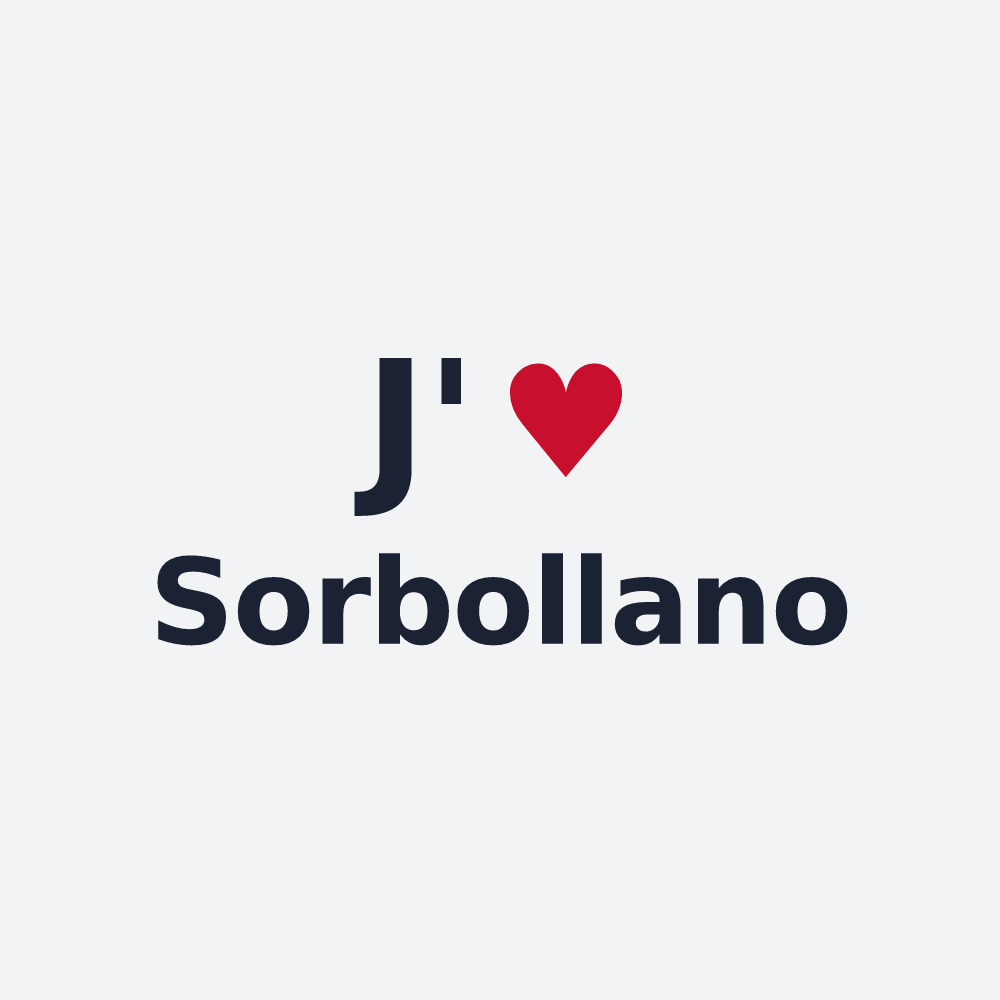 Poster personnalisé Sorbollano — design J'aime Sorbollano