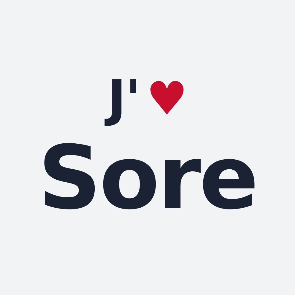 Poster personnalisé Sore — design J'aime Sore
