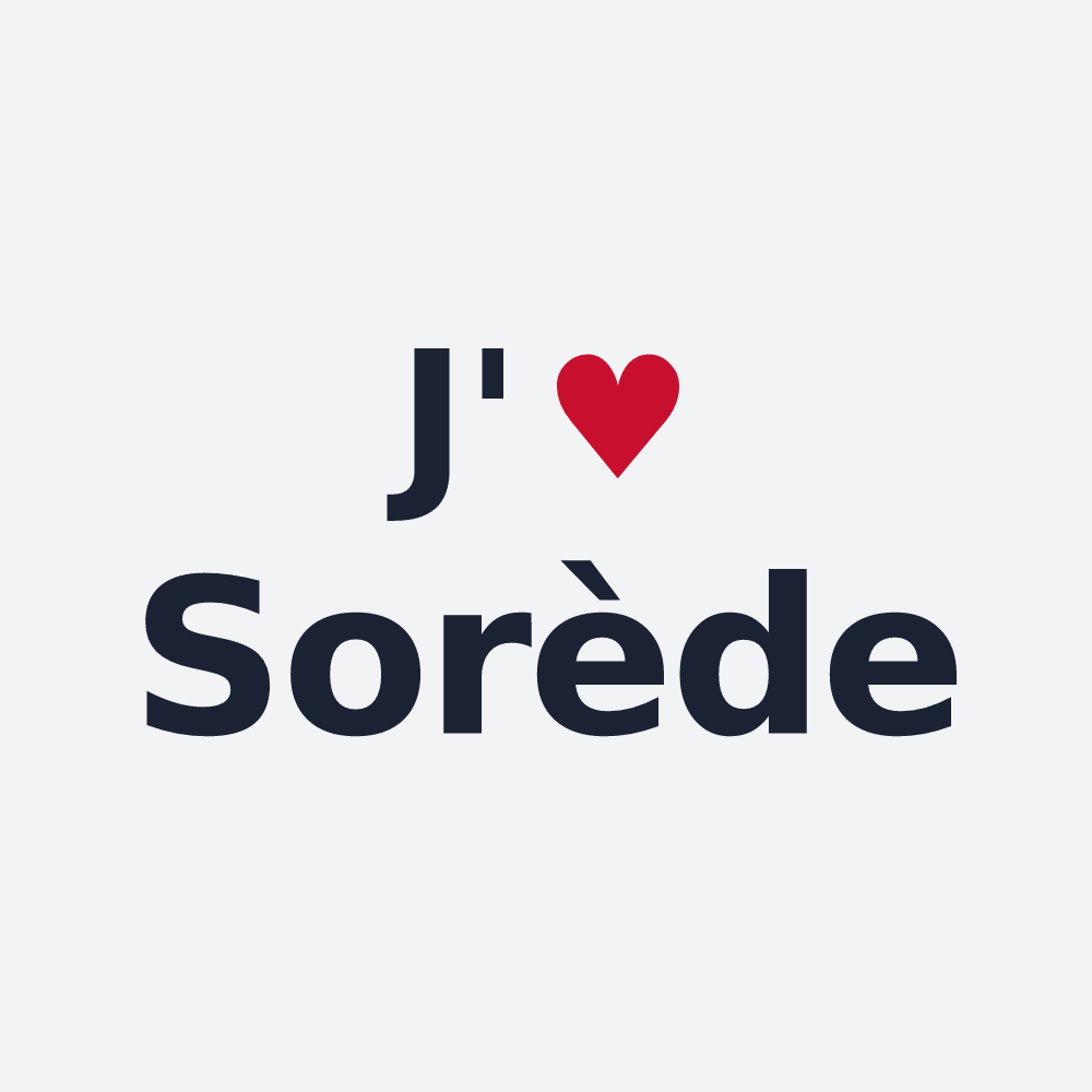 Poster personnalisé Sorède — design J'aime Sorède