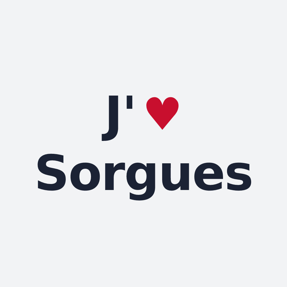 Poster personnalisé Sorgues — design J'aime Sorgues