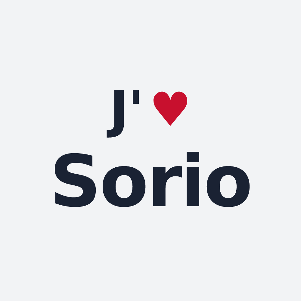 Poster personnalisé Sorio — design J'aime Sorio