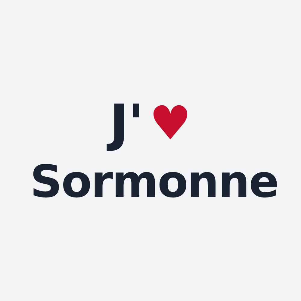 Poster personnalisé Sormonne — design « J'aime Sormonne » imprimé sur le poster