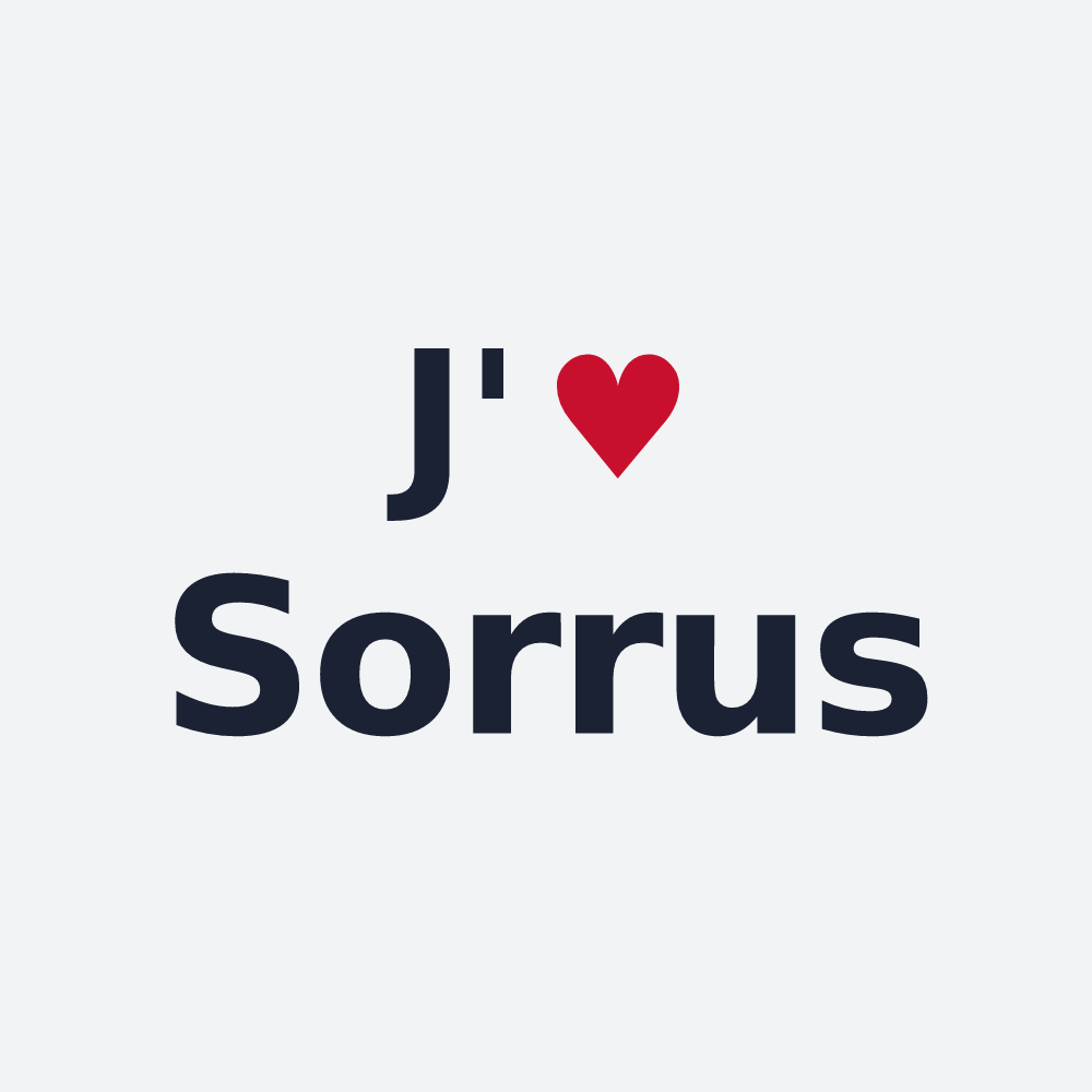 Poster personnalisé Sorrus — design J'aime Sorrus