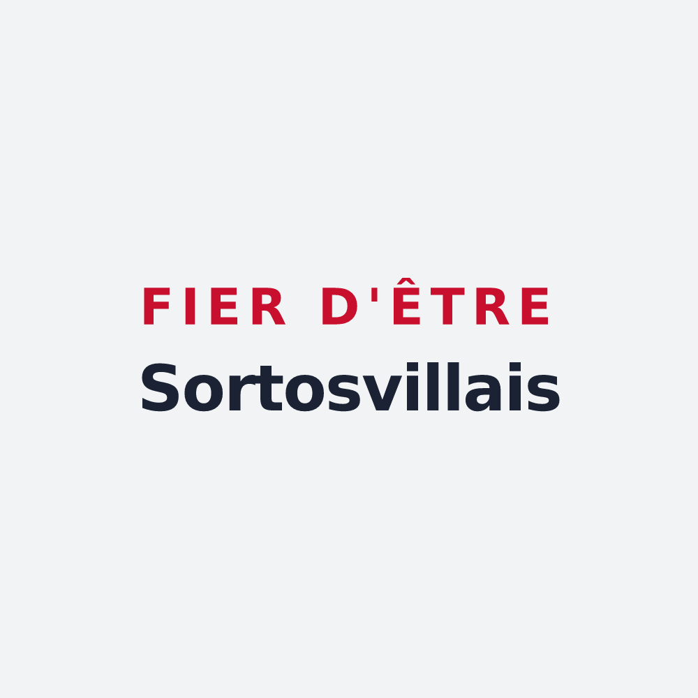 Poster « Fier d'être Sortosvillais » — design pour Sortosville