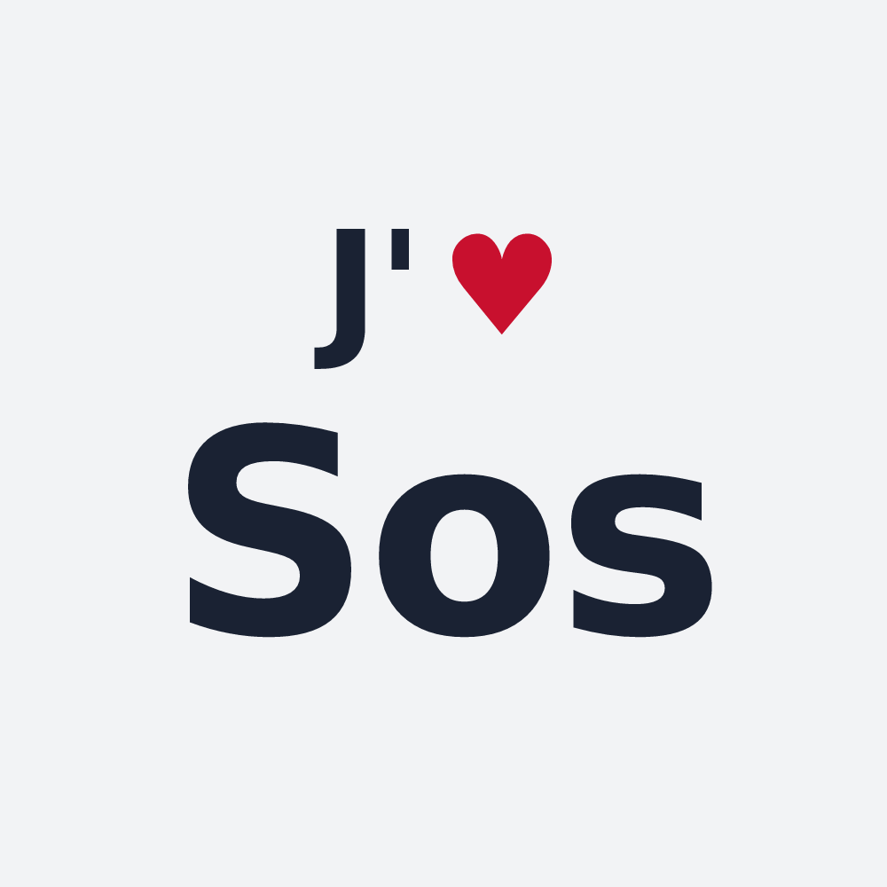 Poster personnalisé Sos — design J'aime Sos