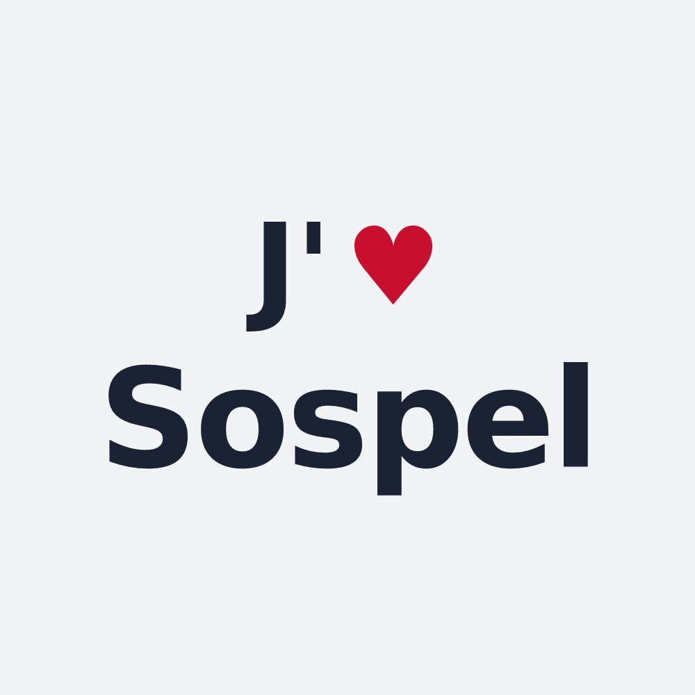 Poster personnalisé Sospel — design J'aime Sospel