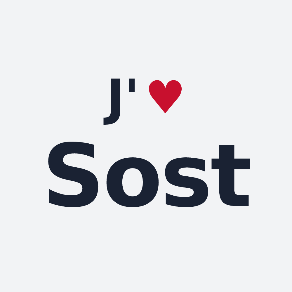 Poster personnalisé Sost — design J'aime Sost