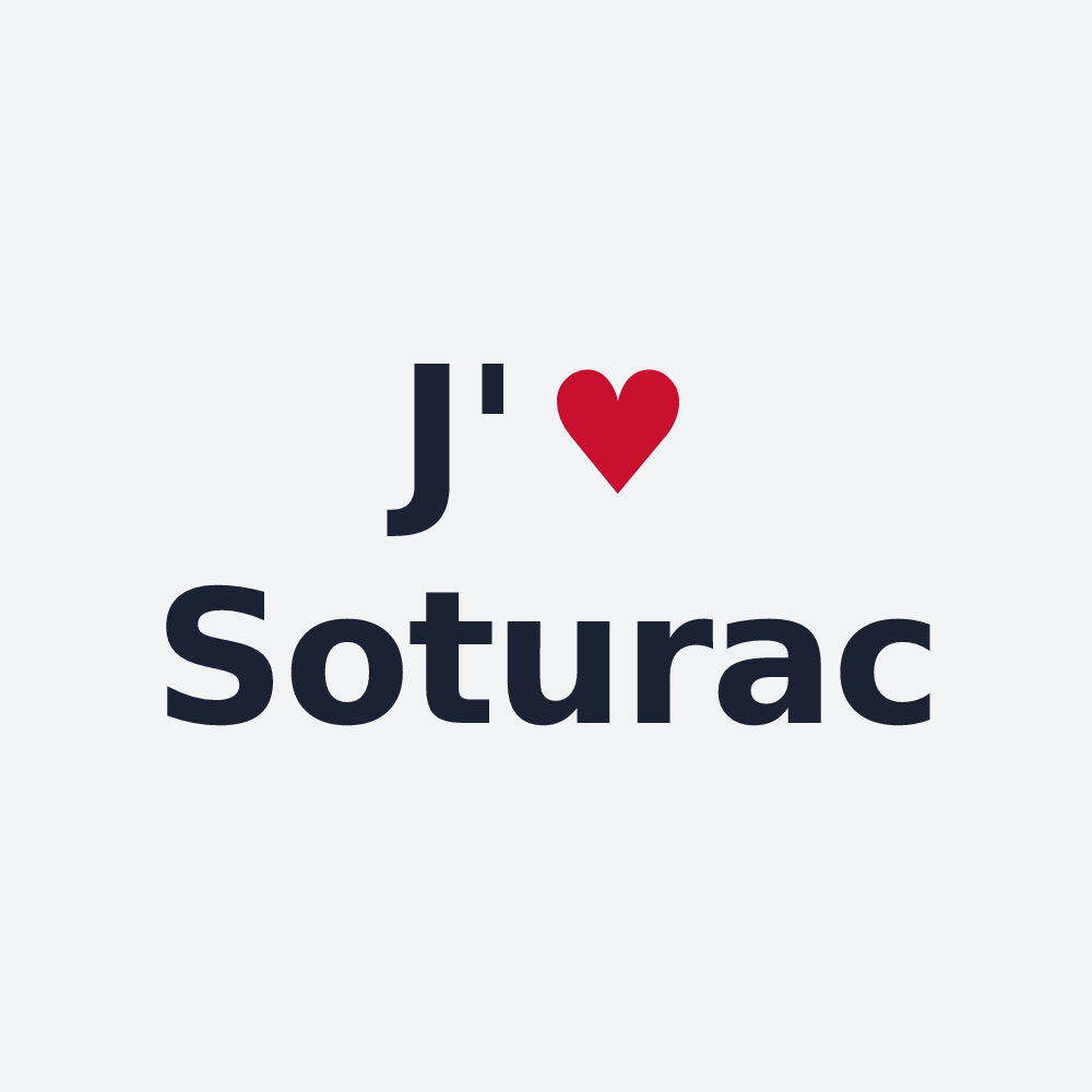 Poster personnalisé Soturac — design « J'aime Soturac » imprimé sur le poster