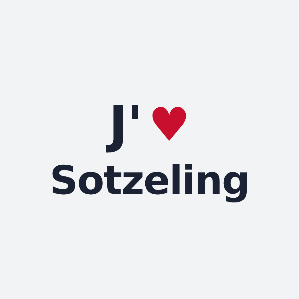 Poster personnalisé Sotzeling — design J'aime Sotzeling