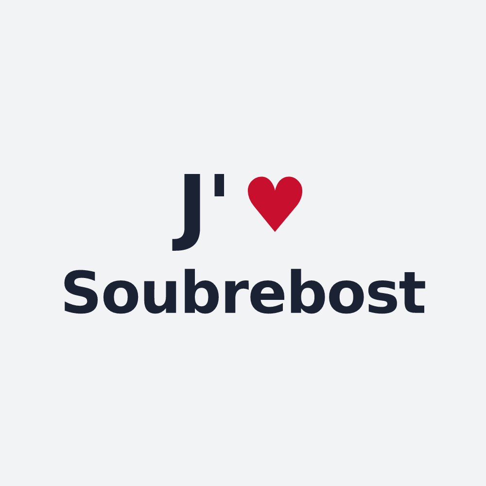 Poster personnalisé Soubrebost — design J'aime Soubrebost