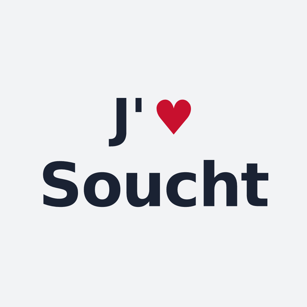 Poster personnalisé Soucht — design « J'aime Soucht » imprimé sur le poster