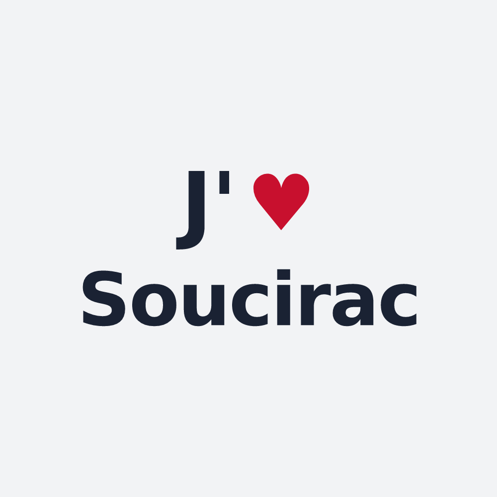 Poster personnalisé Soucirac — design J'aime Soucirac