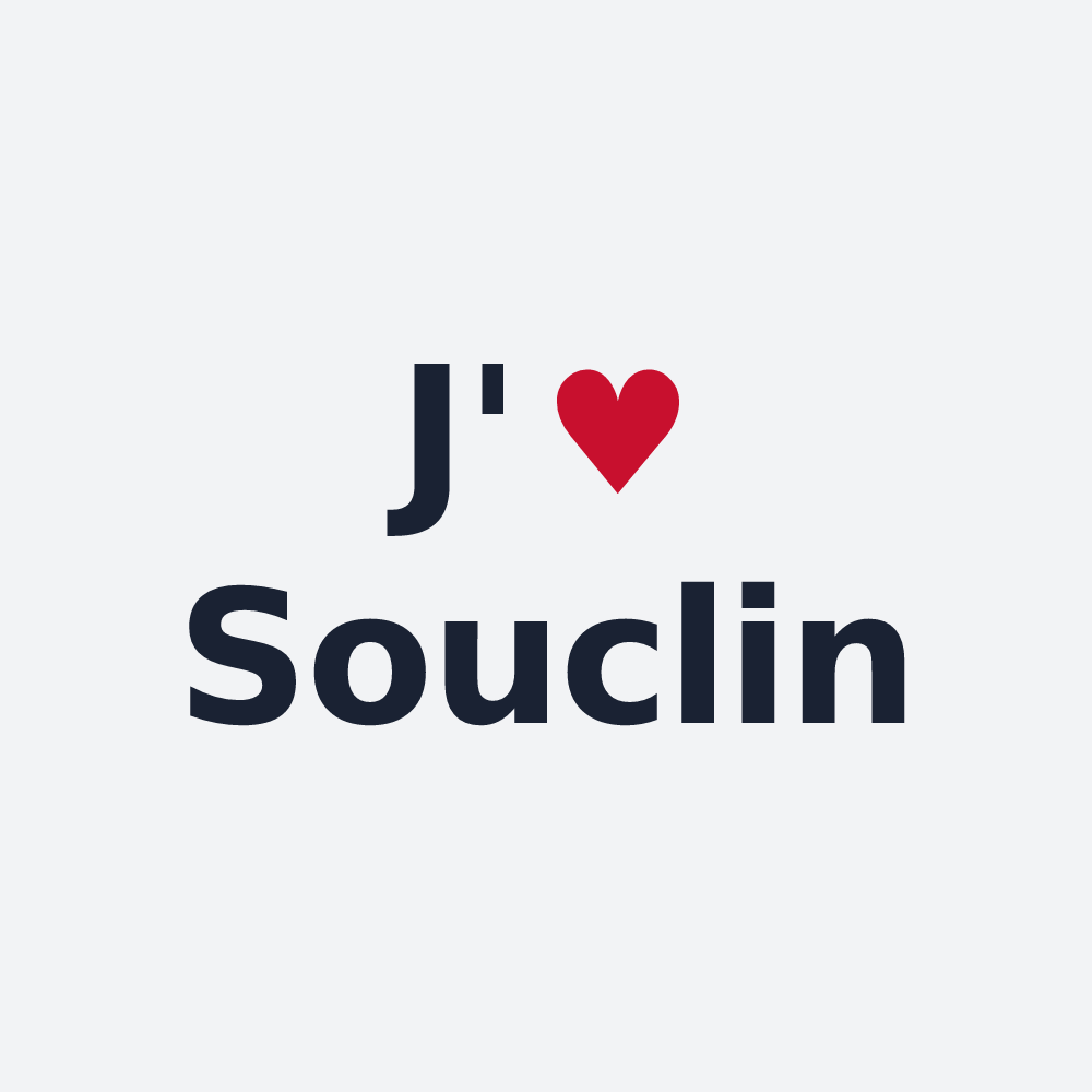 Poster personnalisé Souclin — design J'aime Souclin
