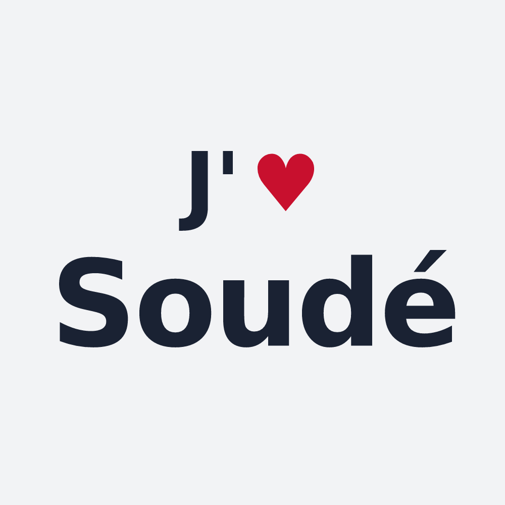 Poster personnalisé Soudé — design J'aime Soudé