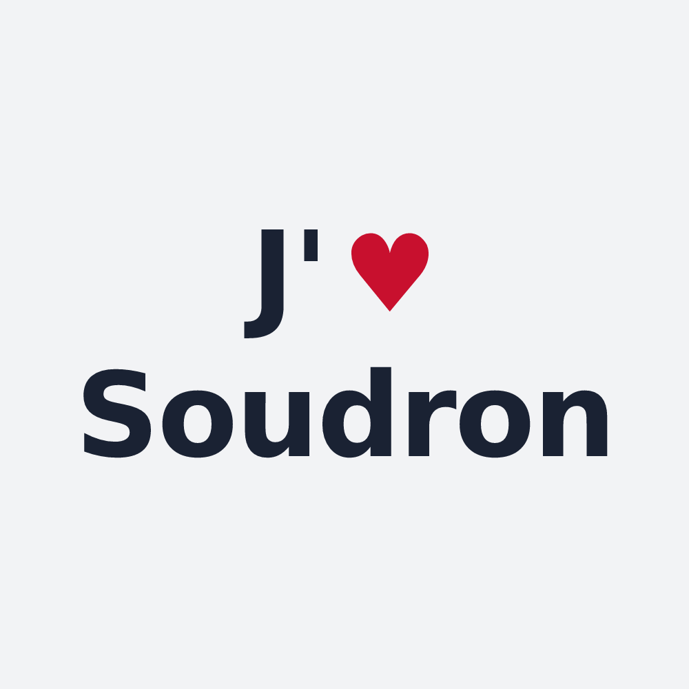 Poster personnalisé Soudron — design J'aime Soudron