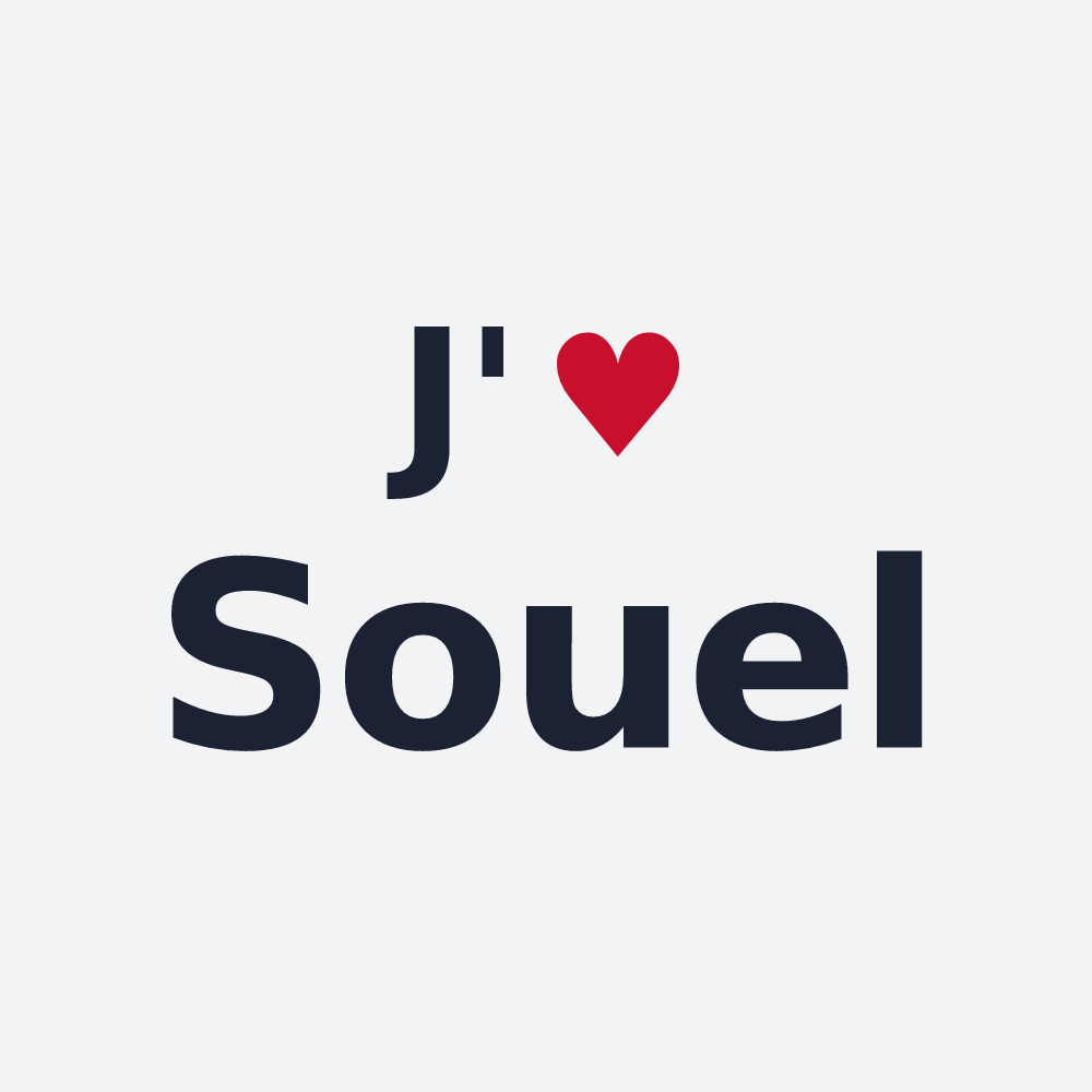 Poster personnalisé Souel — design J'aime Souel