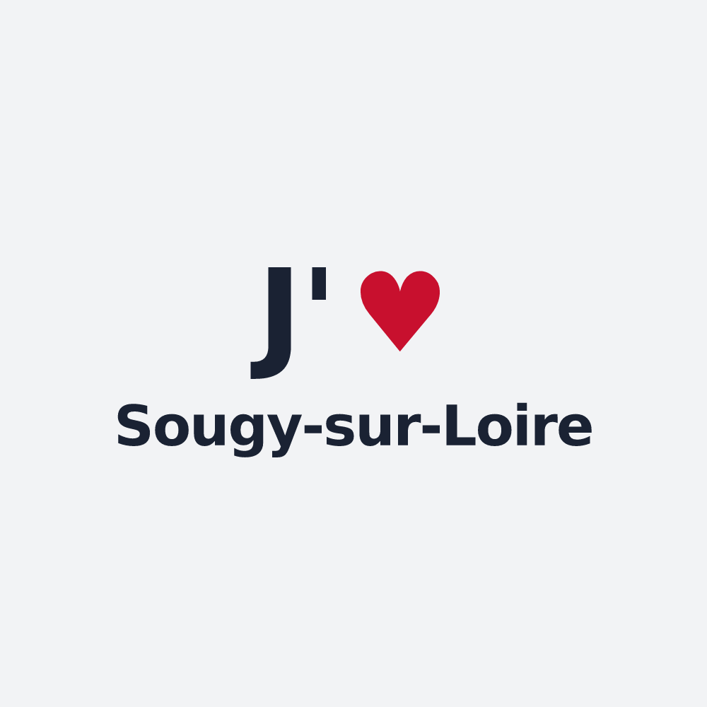 Poster personnalisé Sougy-sur-Loire — design J'aime Sougy-sur-Loire