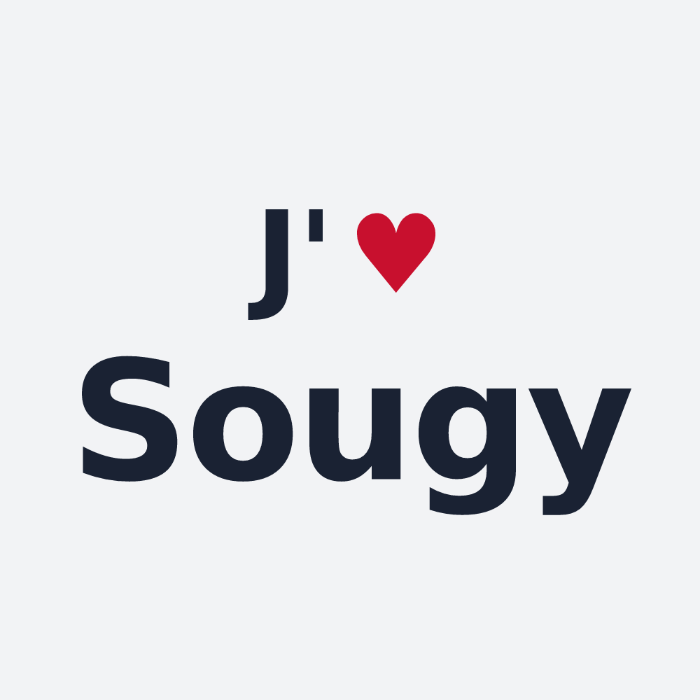Poster personnalisé Sougy — design J'aime Sougy