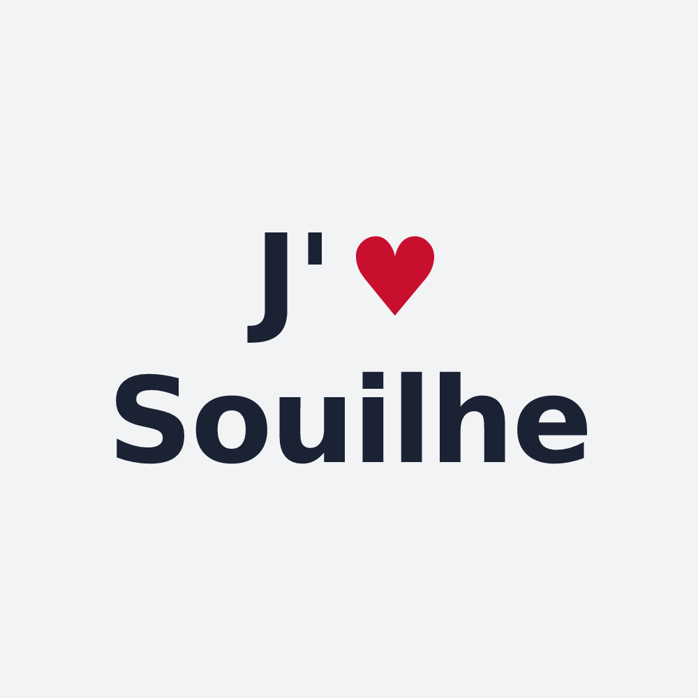 Poster personnalisé Souilhe — design J'aime Souilhe