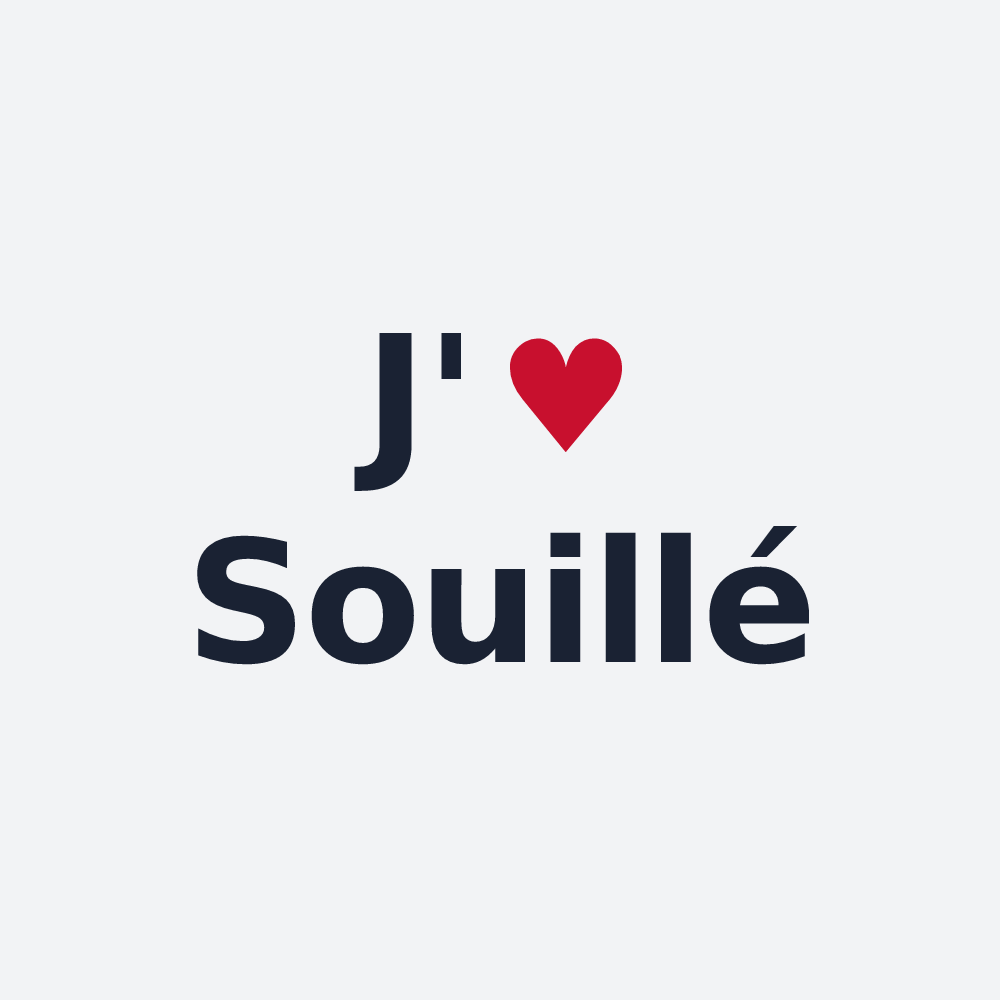 Poster personnalisé Souillé — design J'aime Souillé