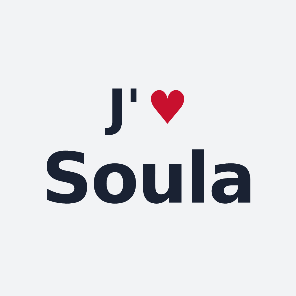 Poster personnalisé Soula — design J'aime Soula