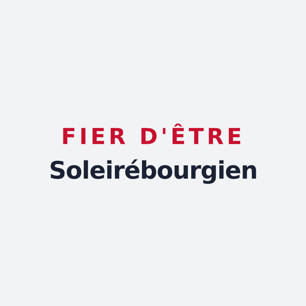 Poster « Fier d'être Soleirébourgien » — design pour Soulaire-et-Bourg