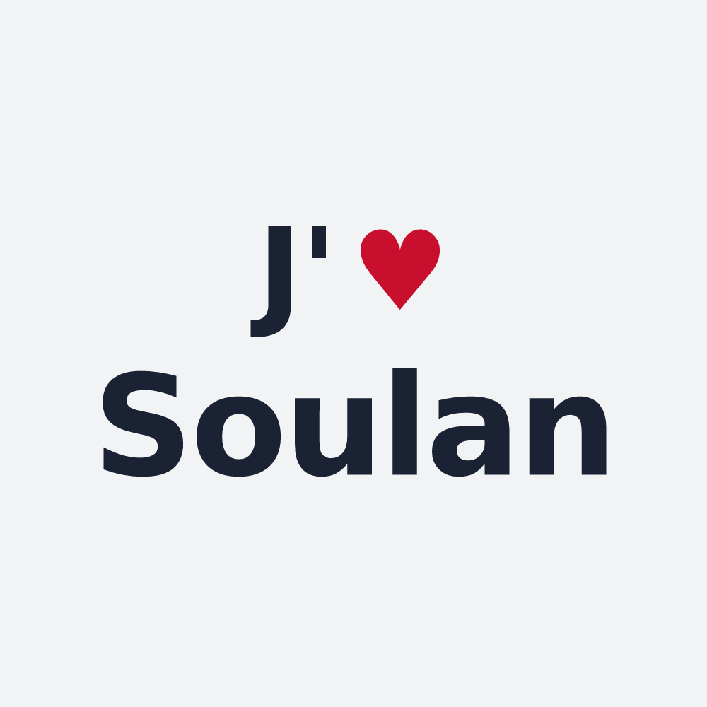 Poster personnalisé Soulan — design J'aime Soulan