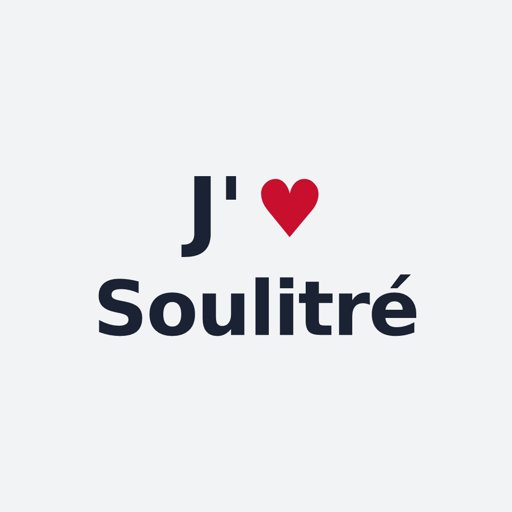 Poster personnalisé Soulitré — design J'aime Soulitré