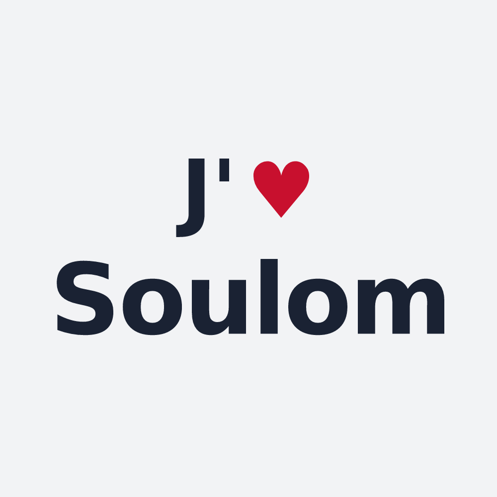 Poster personnalisé Soulom — design J'aime Soulom