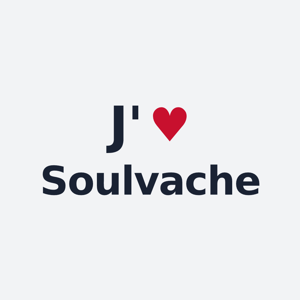 Poster personnalisé Soulvache — design « J'aime Soulvache » imprimé sur le poster