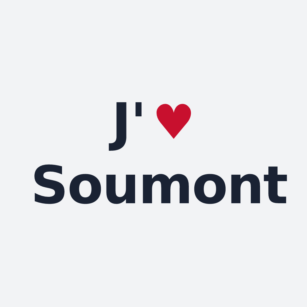 Poster personnalisé Soumont — design J'aime Soumont