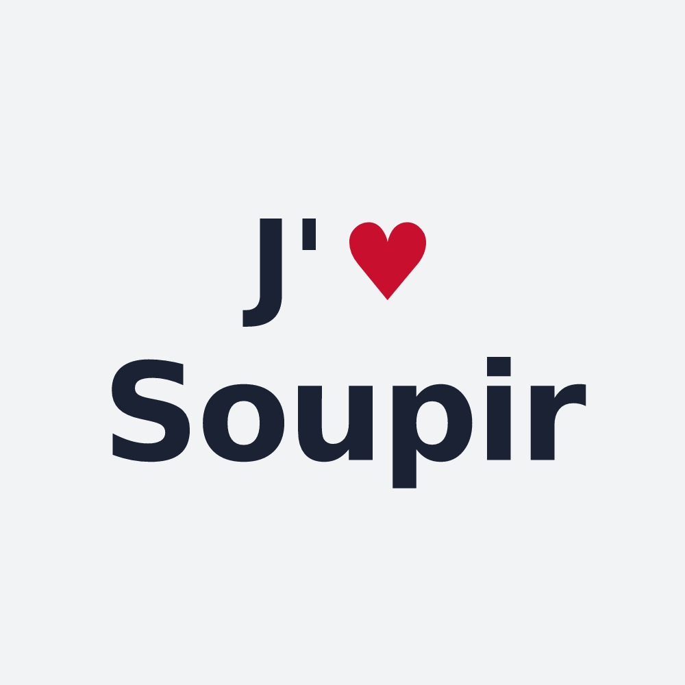 Poster personnalisé Soupir — design J'aime Soupir