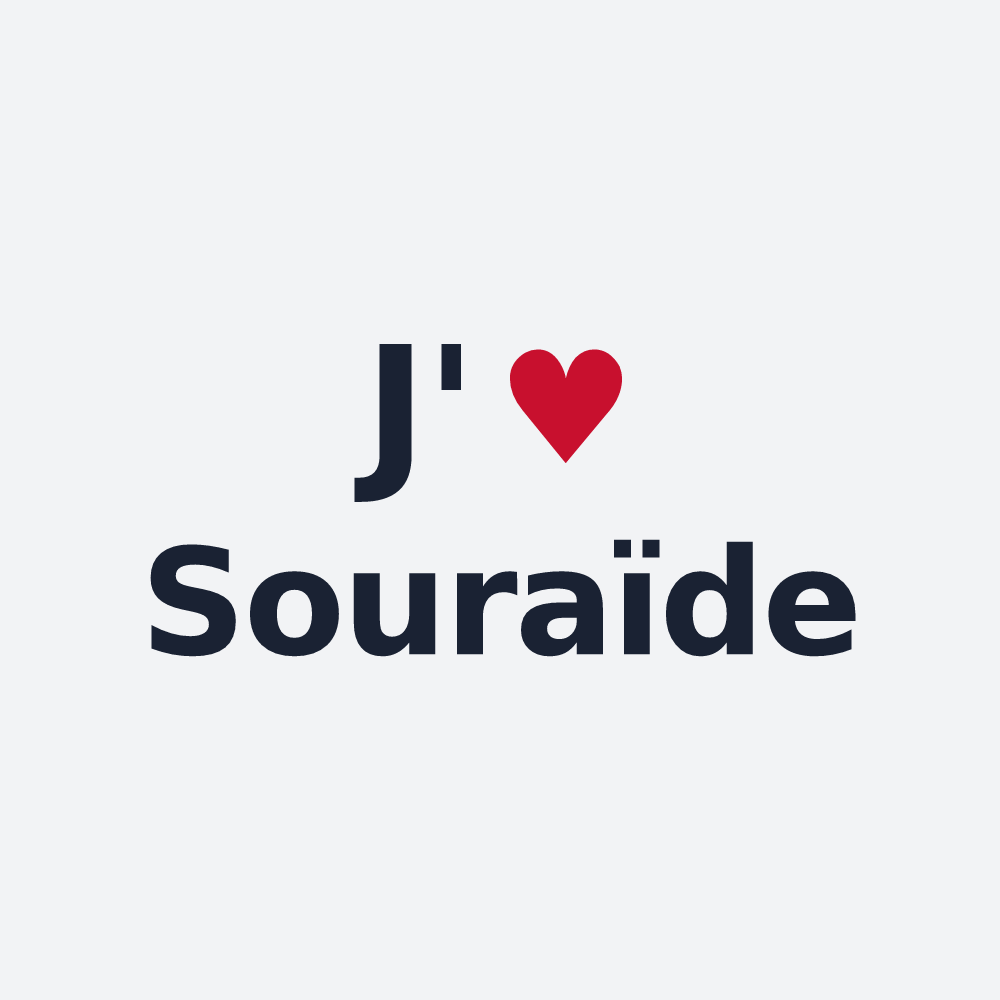 Poster personnalisé Souraïde — design J'aime Souraïde