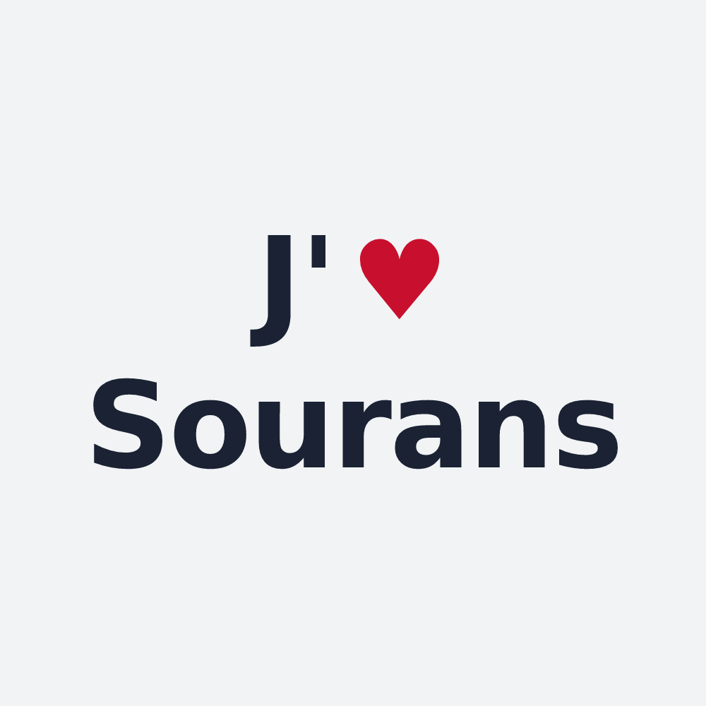 Poster personnalisé Sourans — design J'aime Sourans