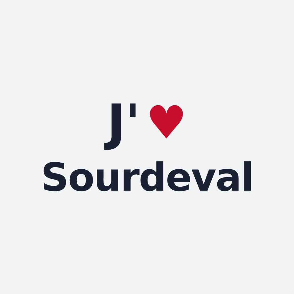 Poster personnalisé Sourdeval — design J'aime Sourdeval