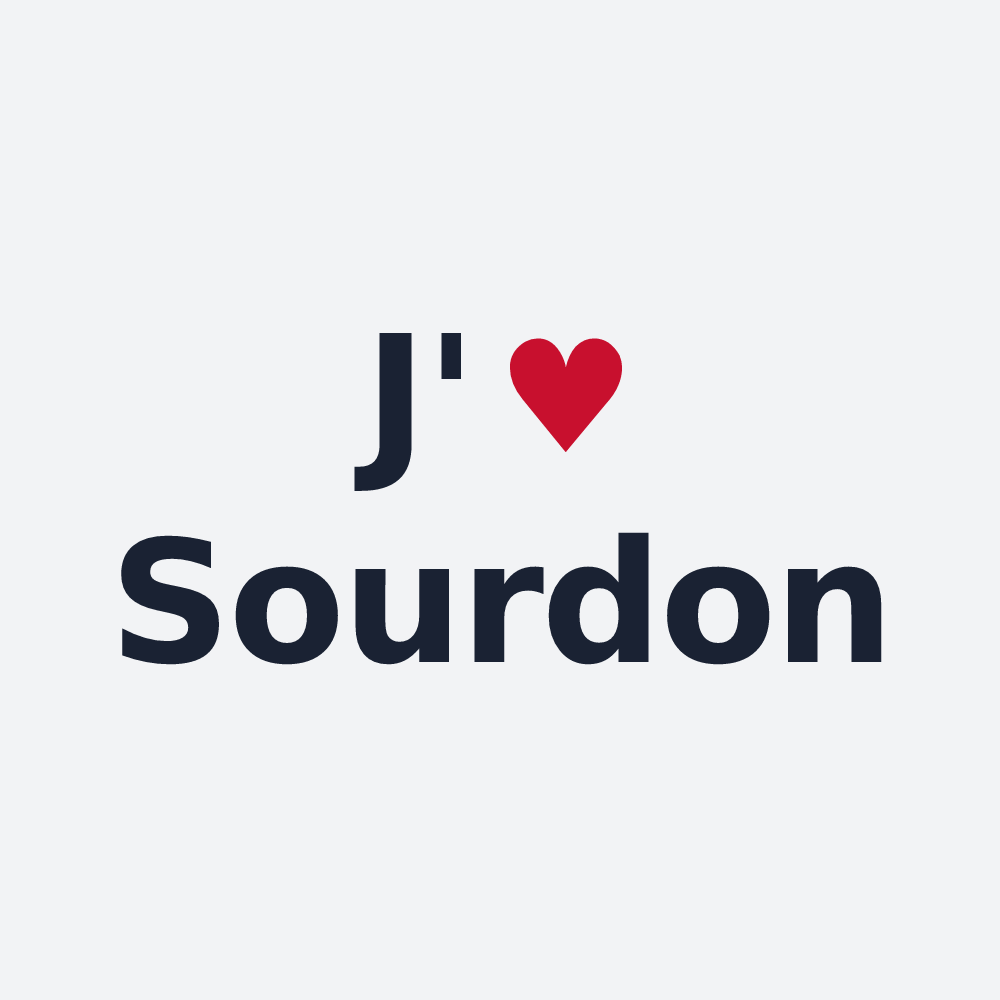 Poster personnalisé Sourdon — design J'aime Sourdon