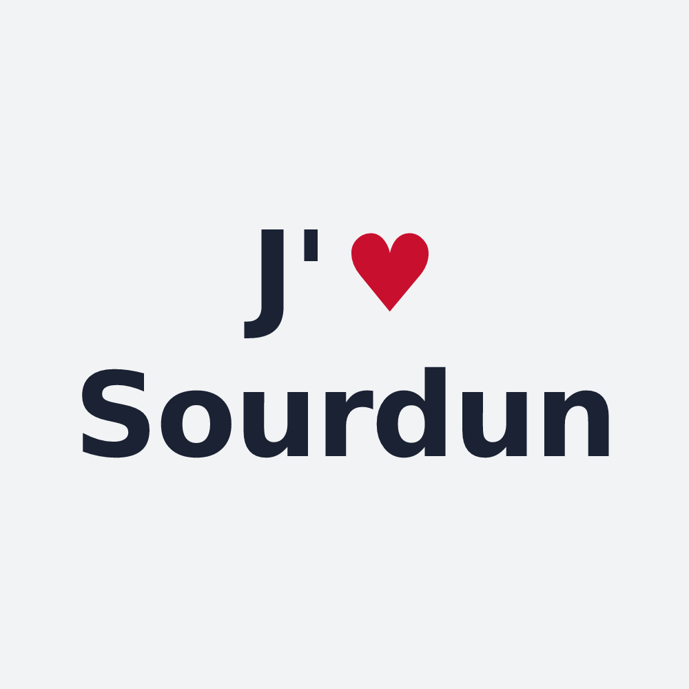 Poster personnalisé Sourdun — design J'aime Sourdun