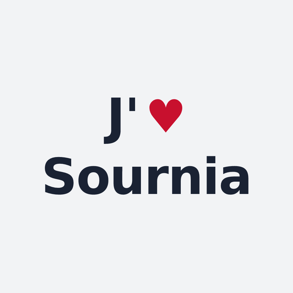 Poster personnalisé Sournia — design J'aime Sournia