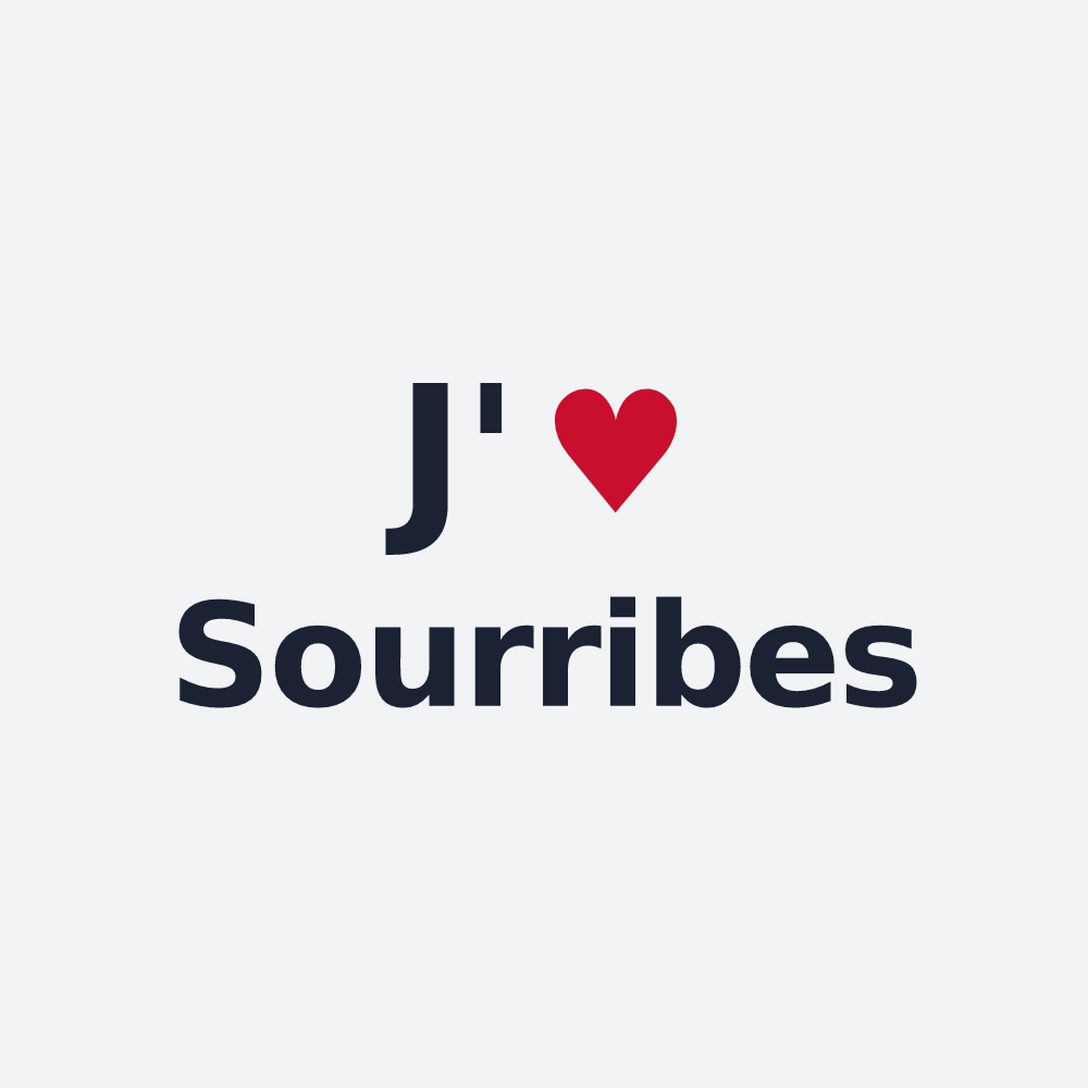 Poster personnalisé Sourribes — design J'aime Sourribes